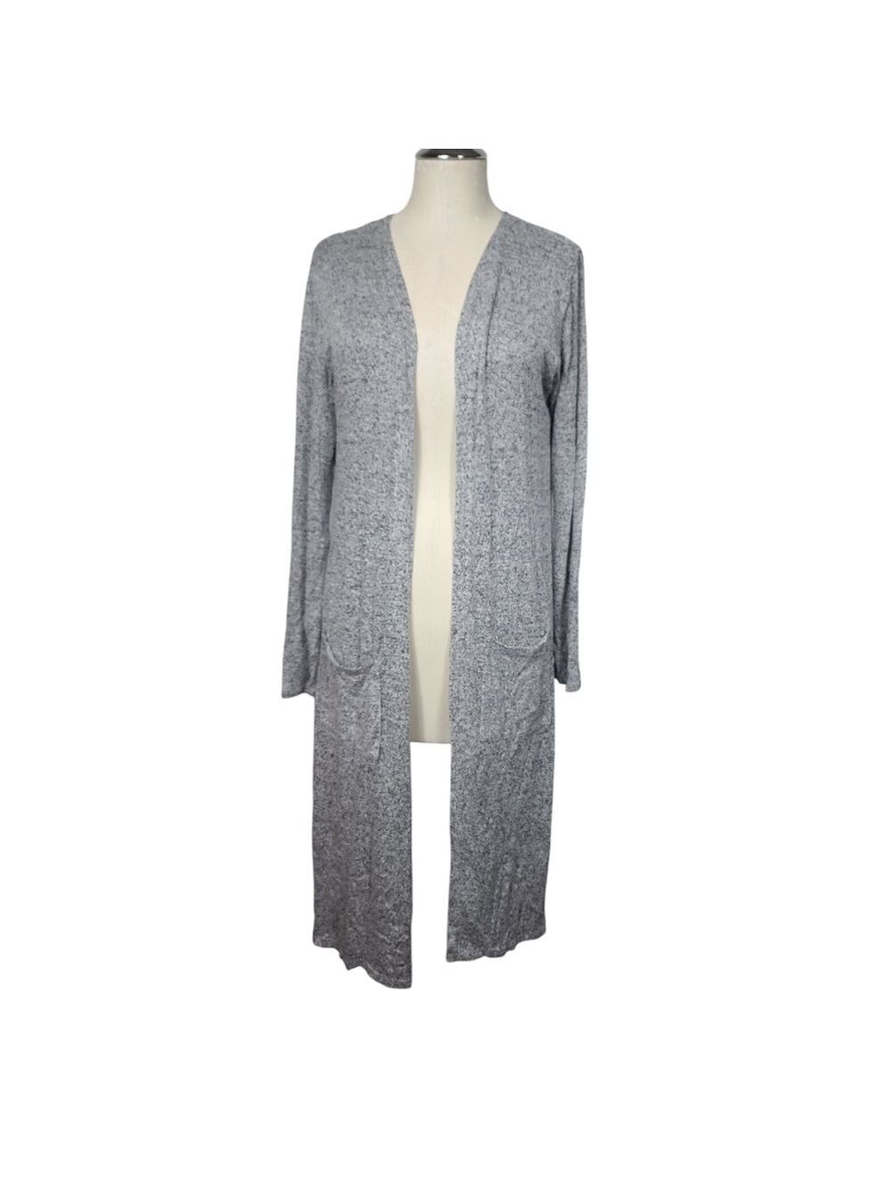 Ambiance Light Gray Open Cardigan L